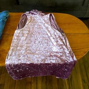 Crushed velvet mauve rose kimono